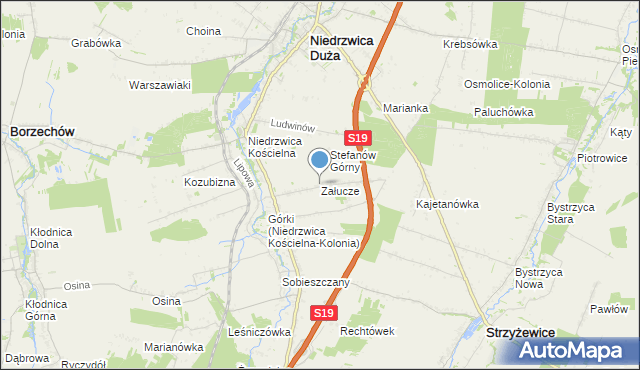 mapa Załucze, Załucze na mapie Targeo